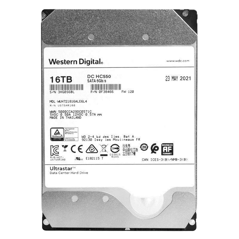 16TB 西数 台式机械硬盘 3.5寸 SATA接口